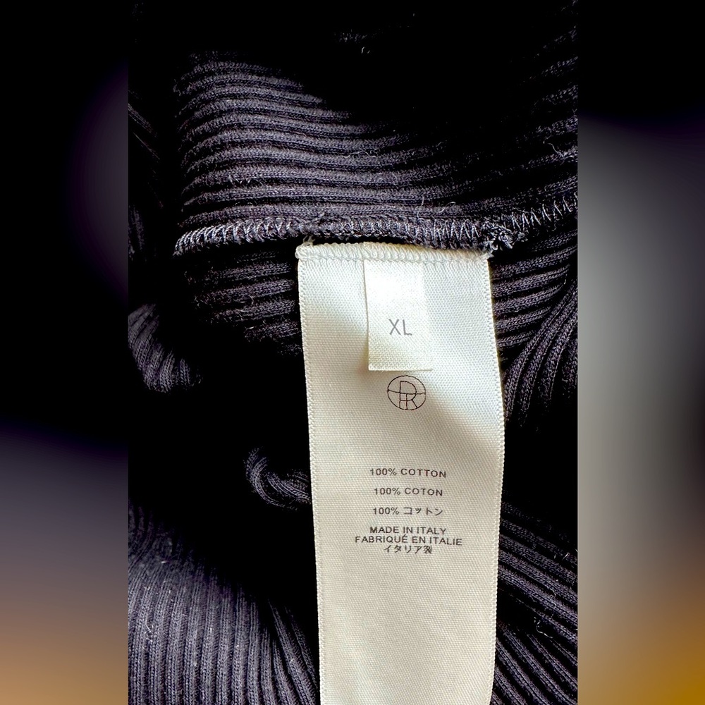 THE ROW Misty ribbed cotton-jersey tank black size XL - Picture 6 of 7